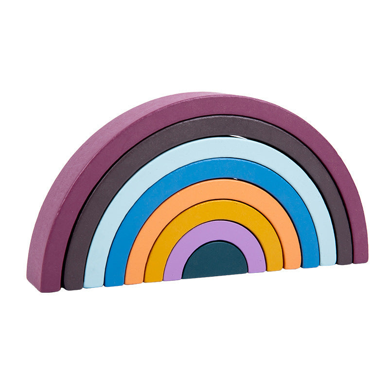 Rainbow Stacking Fun | Stimuleer Creativiteit - Educatieve Houten Blokken voor Kinderen