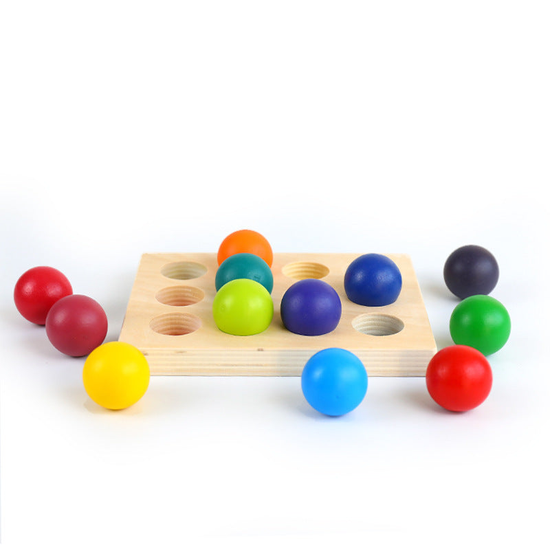 EcoToys RainbowWood™ | Ontdek de magie van kleuren - Montessori regenboog sorteerspel