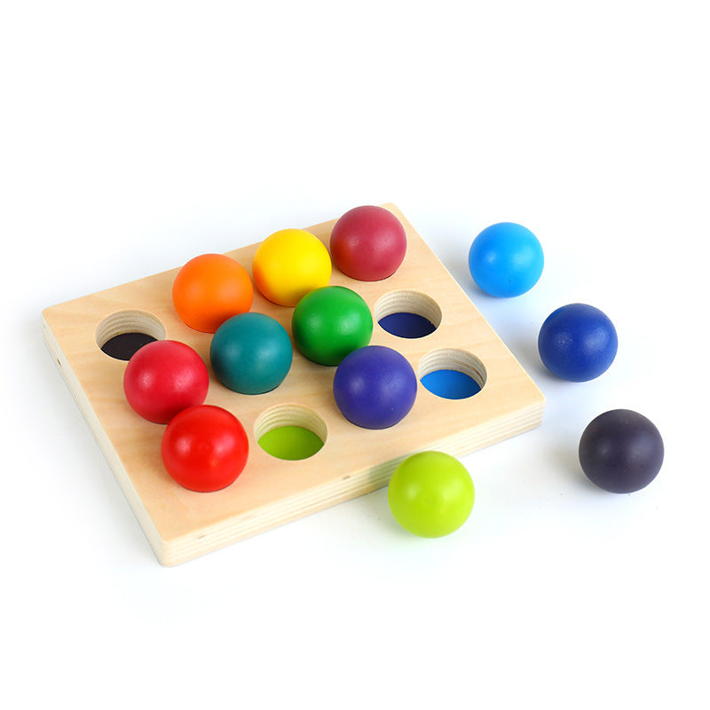 EcoToys RainbowWood™ | Ontdek de magie van kleuren - Montessori regenboog sorteerspel