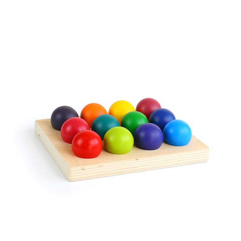 EcoToys RainbowWood™ | Ontdek de magie van kleuren - Montessori regenboog sorteerspel