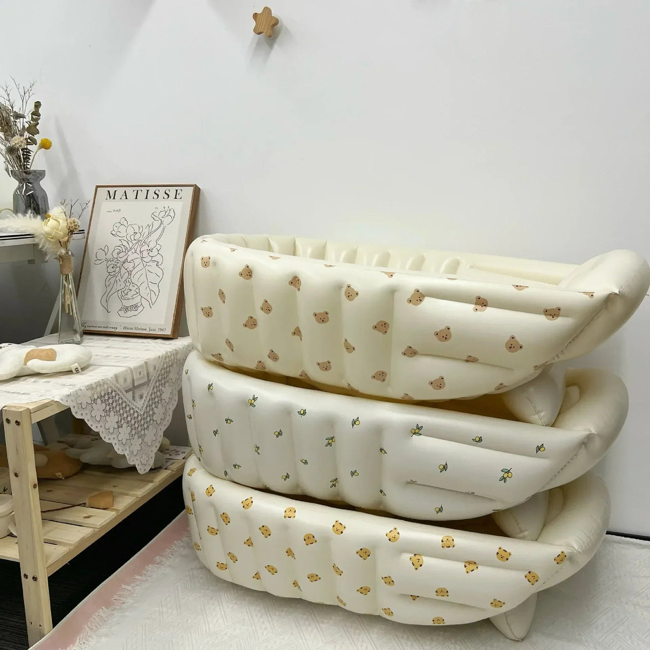 Opblaasbare Babybadkuip voor 0-3 Jaar – Veilig en Compact Reismodel met Antislipbodem en Zachte Wanden 3