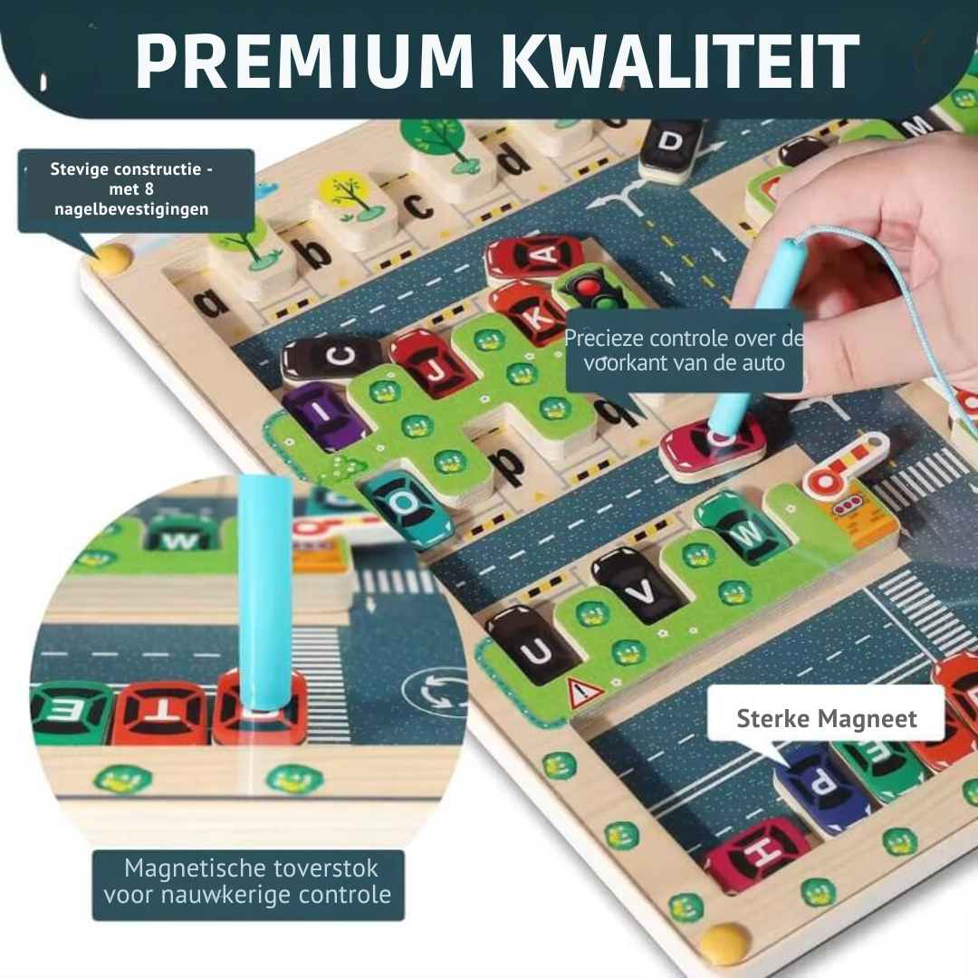 Ecotoys™  | Motorische vaardigheden ontwikkelen - Alfabet parkeerlabyrint