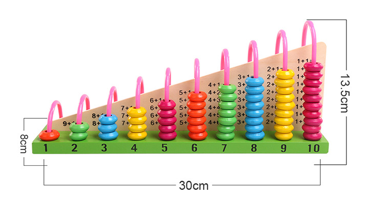 EcoToys Rainbow Math Fun | Educatieve Speelervaring - Houten Telraam