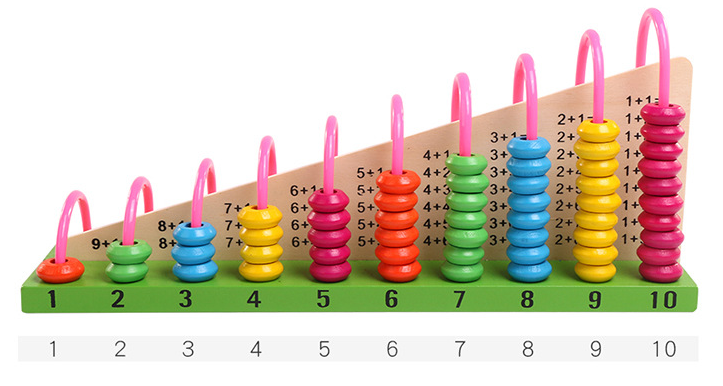 EcoToys Rainbow Math Fun | Educatieve Speelervaring - Houten Telraam