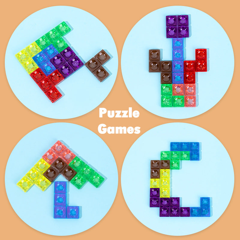 EcoToys BuildSmart Puzzel | Creatief Bouwspel - 3D Tangram Bouwblokken