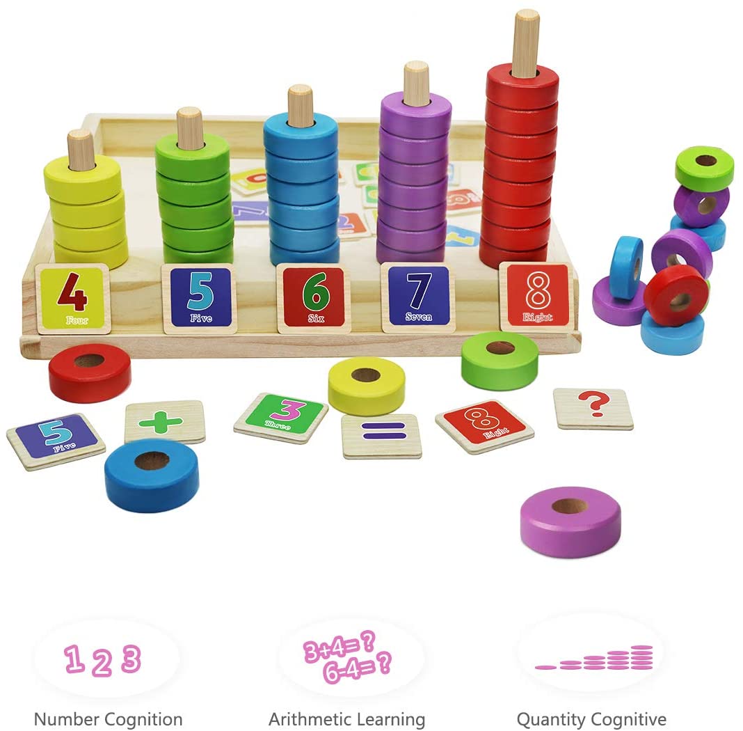 EcoToys MathMaster | Speel en leer - Educatief houten rekenspel voor kinderen