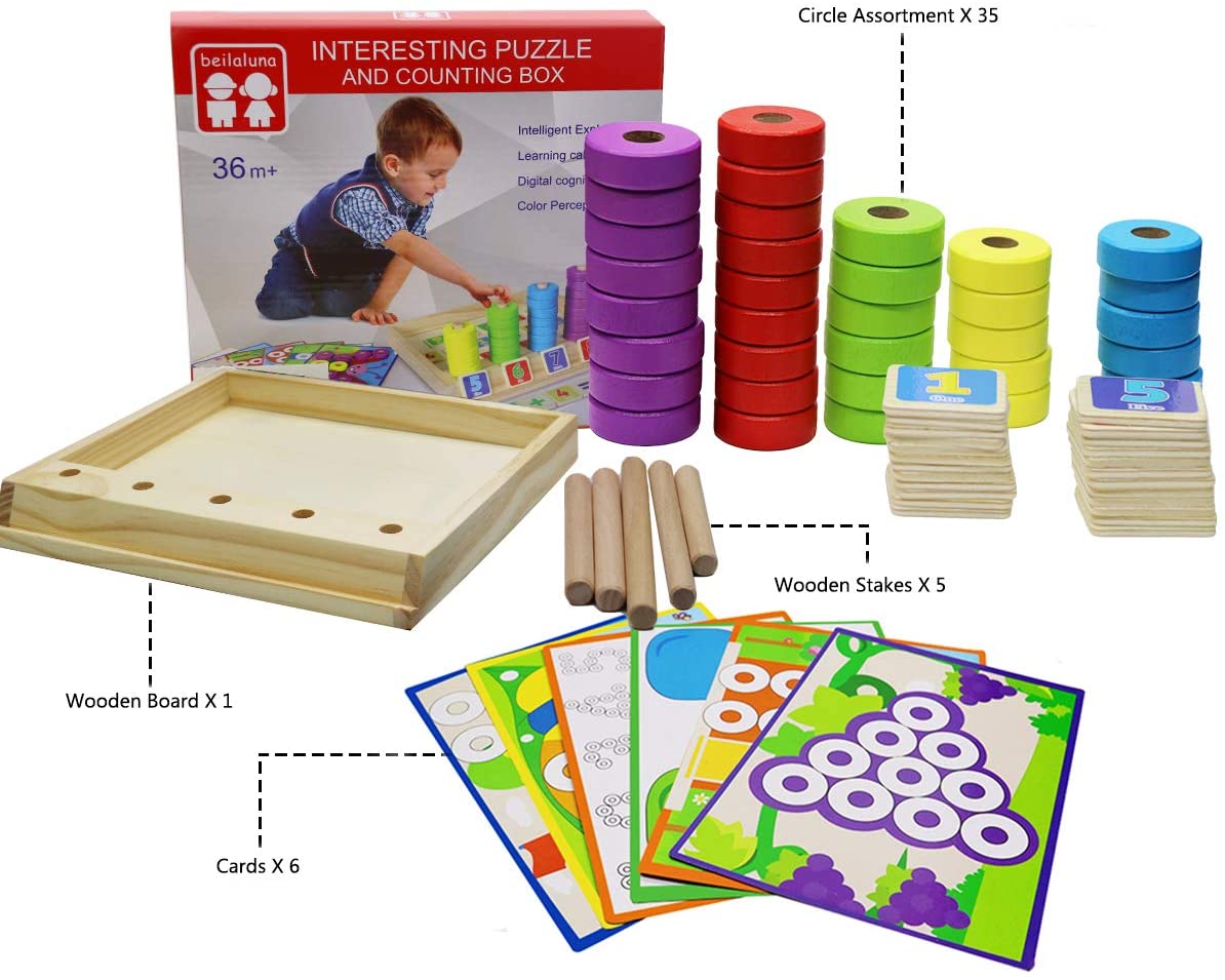 EcoToys MathMaster | Speel en leer - Educatief houten rekenspel voor kinderen