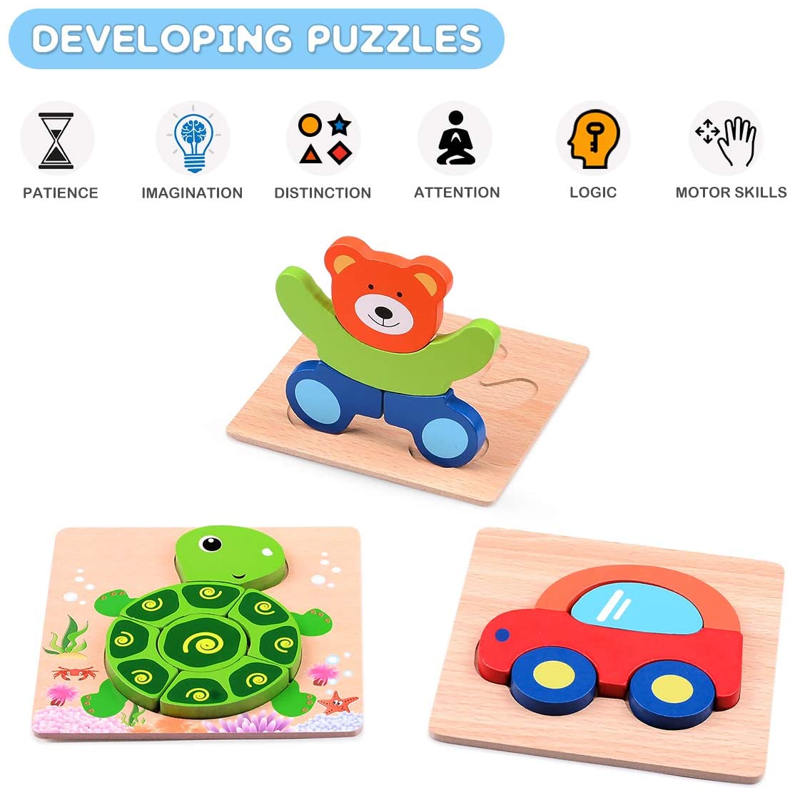 EcoToys Fun Animal Puzzle | Leerzaam en Creatief - 3D Puzzel voor Kinderen