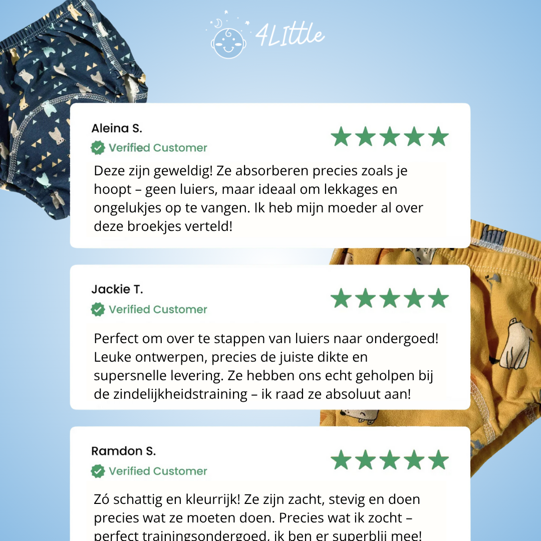 Potty Trainingsluiers | 6-laags herbruikbare broekjes 2+ – Maak zindelijkheidstraining eenvoudig en leuk 4