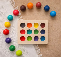 Thumbnail for EcoToys RainbowWood™ | Ontdek de magie van kleuren - Montessori regenboog sorteerspel