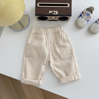 Thumbnail for Relaxed Fit Spijkerbroek voor Jongen – Katoen, Verstelbare Tailleband, Blauw, Zwart, Abrikoos, 0-5 Jaar 4