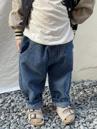 Thumbnail for Relaxed Fit Spijkerbroek voor Jongen – Katoen, Verstelbare Tailleband, Blauw, Zwart, Abrikoos, 0-5 Jaar 7