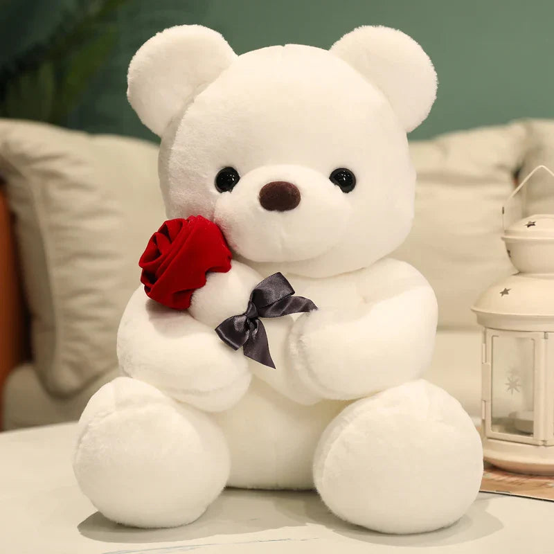 RoseBear Knuffelbeer | 3-in-1 Teddybeer met Rozen, 23-45 cm – Een liefdevol symbool van genegenheid 3