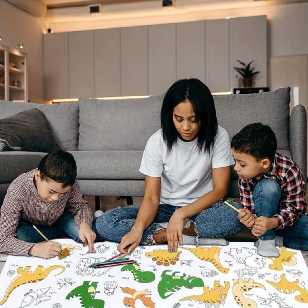 ArtiRoll | Lass Kreativität blühen - Bunte Zeichenrolle für Kinder