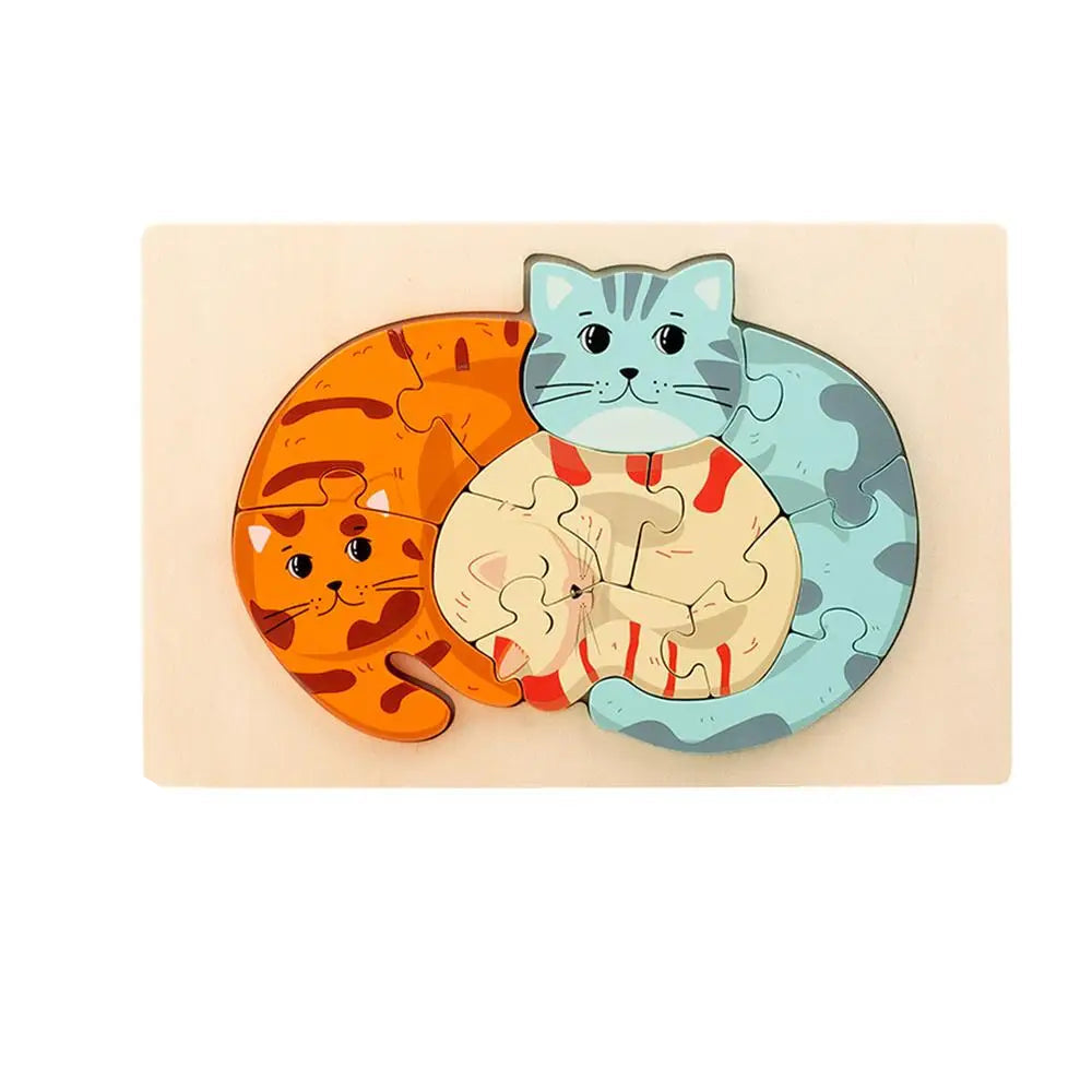 WildPuzzle | Animal play fun - Wooden Montessori puzzle with animals