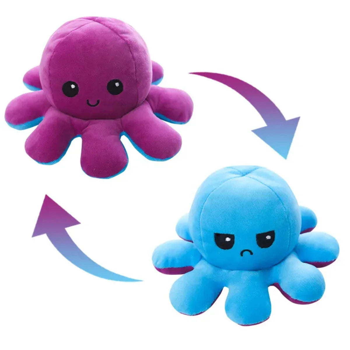 Omkeerbare Octopus | Twee Gezichtsuitdrukkingen - Emoties in een Draai