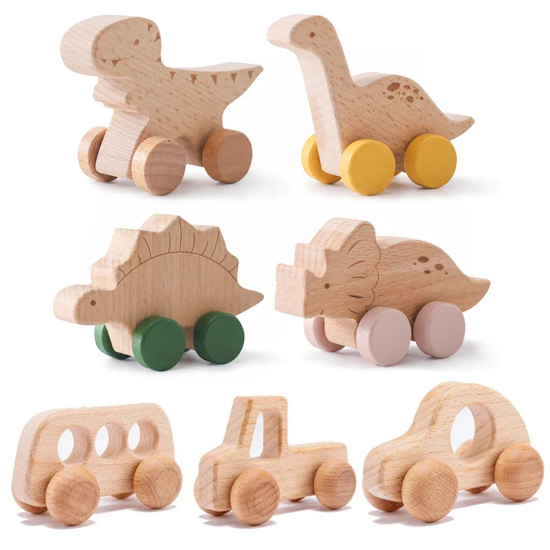 DinoReflect | Descubrir jugando - Espejo de madera y tablero ocupado de rompecabezas