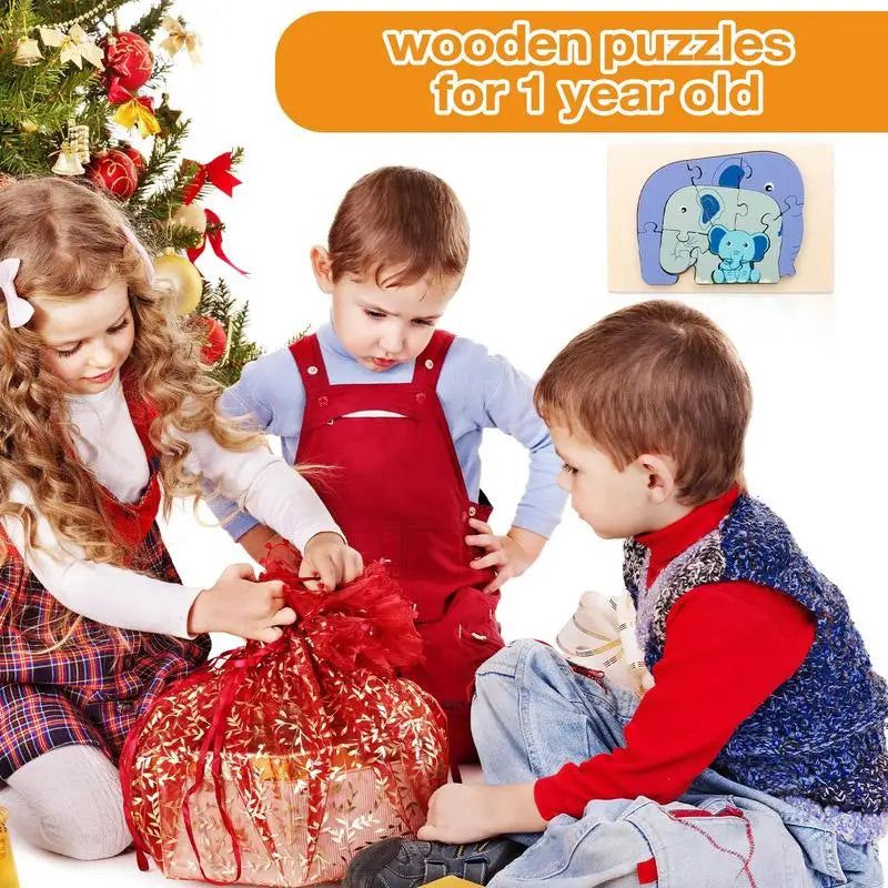 WildPuzzle | Animal play fun - Wooden Montessori puzzle with animals