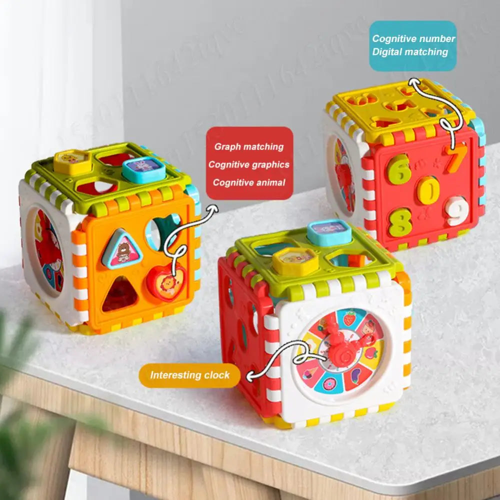 SmartCube | Aprendizaje divertido - Cubo de actividades Montessori con formas, colores y reloj