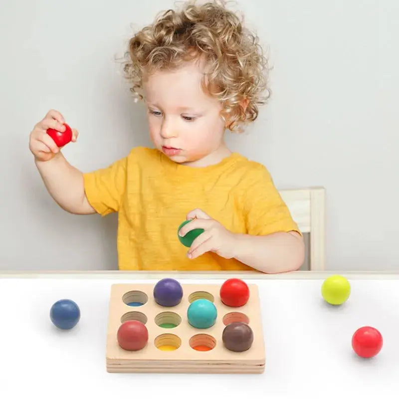 EcoToys RainbowWood™ | Ontdek de magie van kleuren - Montessori regenboog sorteerspel