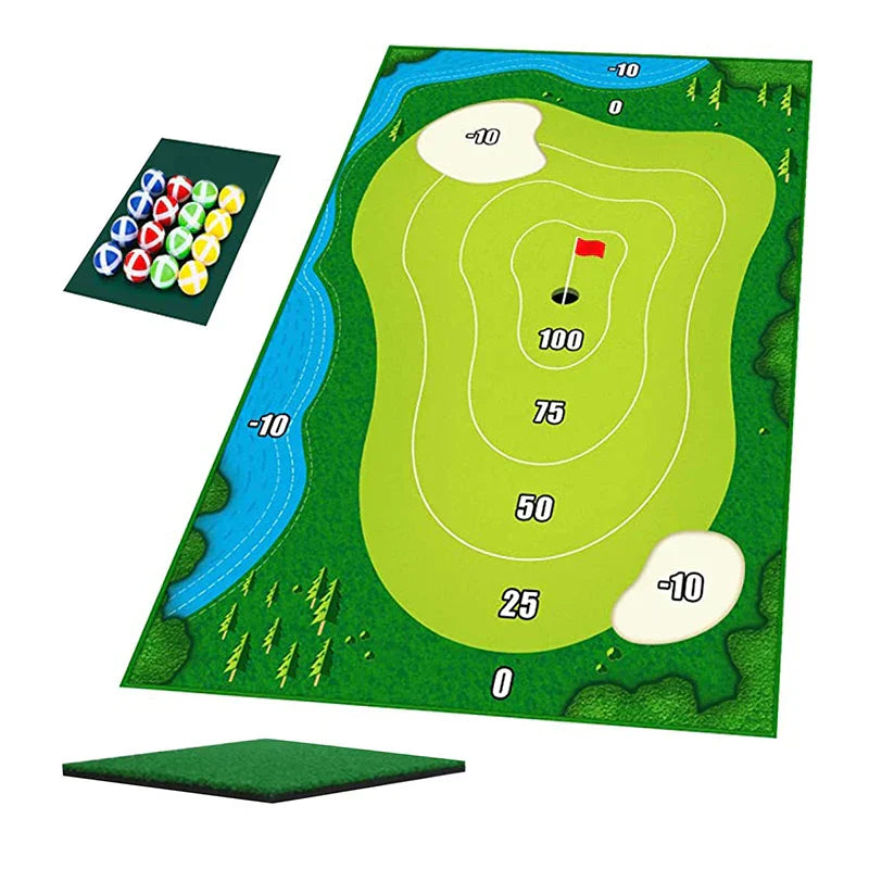GolfZone | Gemütlichkeit und Golfvergnügen zu Hause - Abwaschbare Golfmatte für die ganze Familie