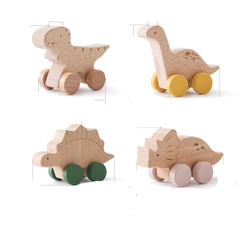 DinoReflect | Descubrir jugando - Espejo de madera y tablero ocupado de rompecabezas