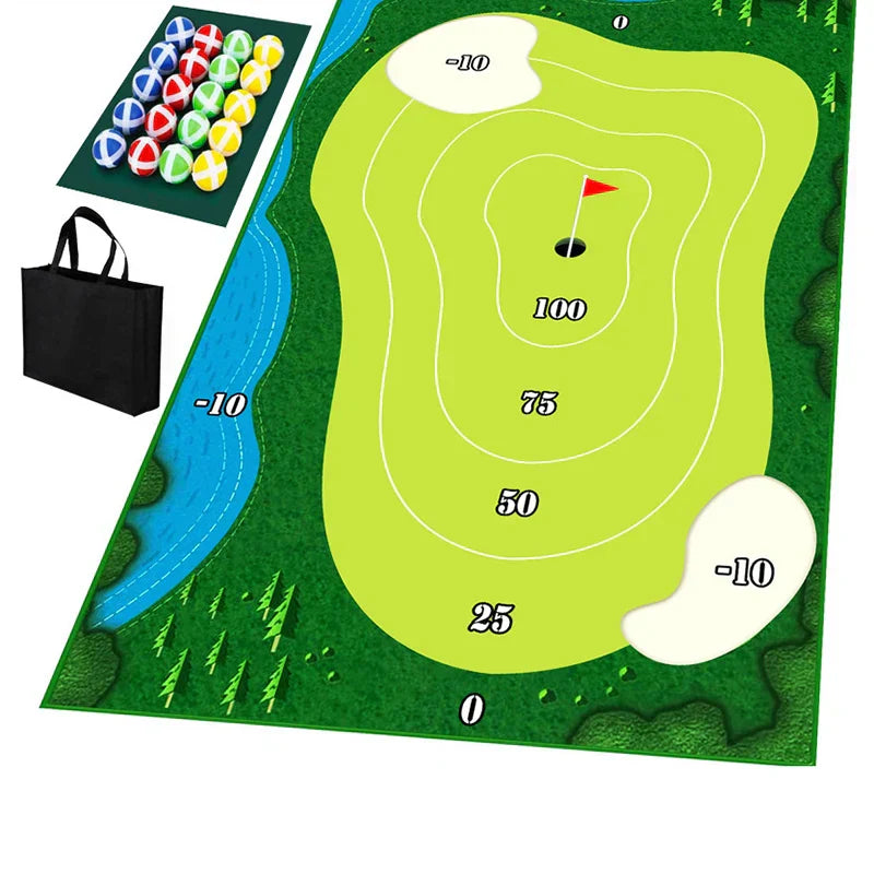 GolfZone | Gemütlichkeit und Golfvergnügen zu Hause - Abwaschbare Golfmatte für die ganze Familie