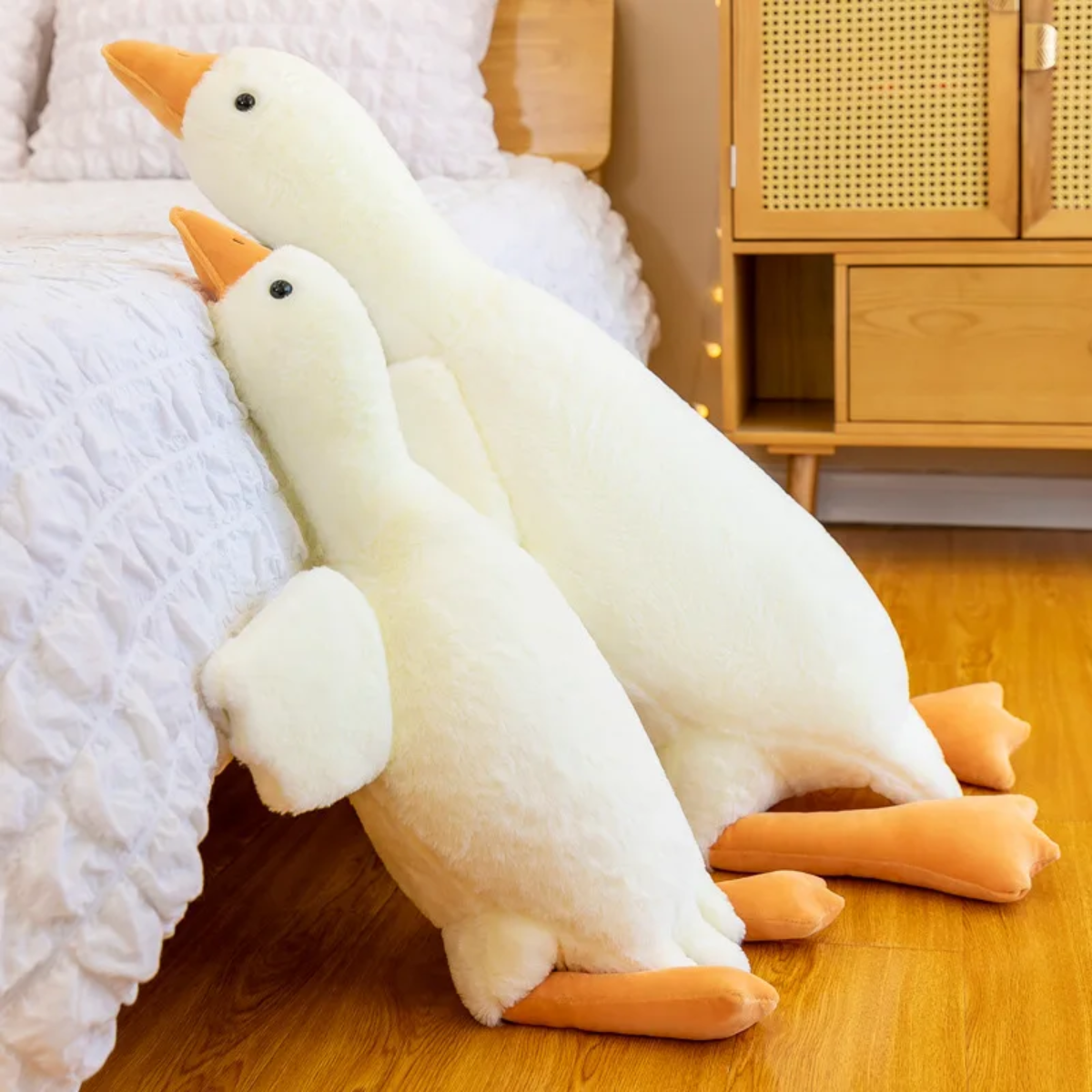 Witte Gans Kussen | Zacht en Knus - Pluche Speelgoed