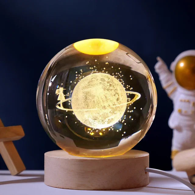 StarSphere | Lleva el universo a tu habitación - Lámpara nocturna de cristal grabada en 3D