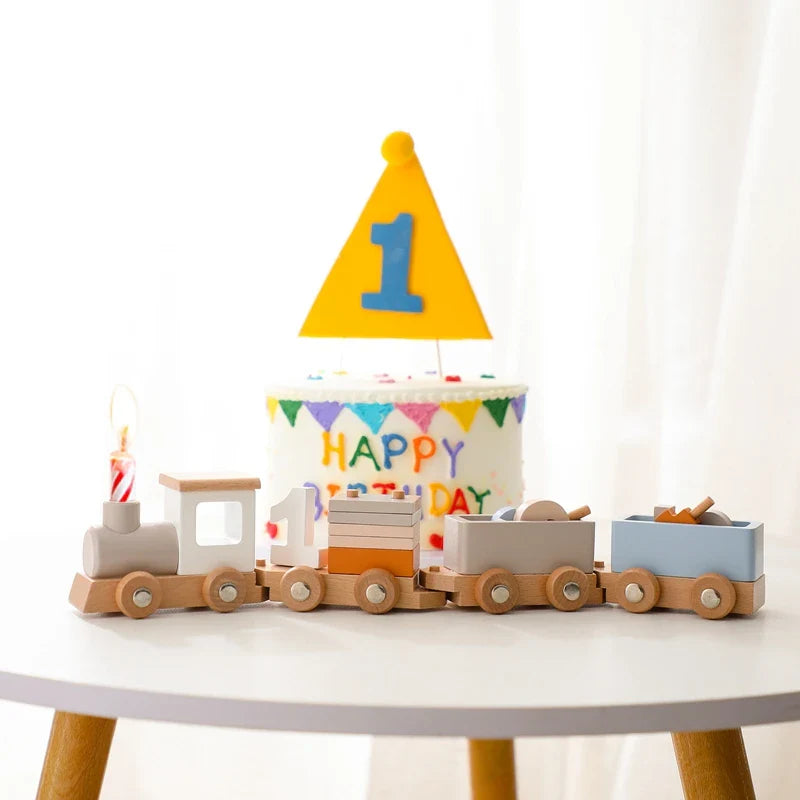 ChooChooParty | Vier in stijl - Houten verjaardagstrein voor kinderen
