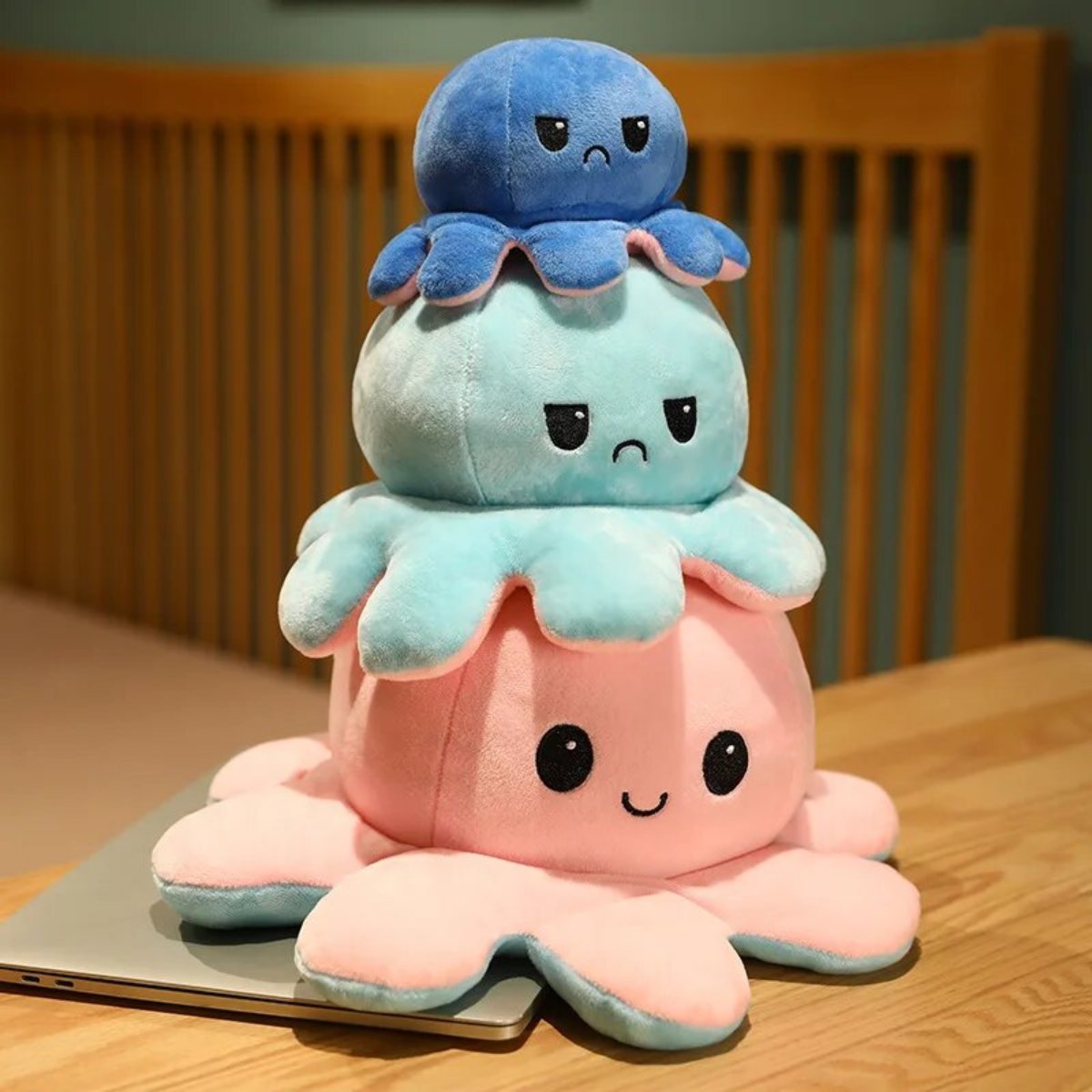Omkeerbare Octopus | Twee Gezichtsuitdrukkingen - Emoties in een Draai