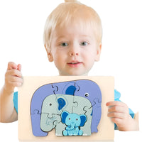Thumbnail for WildPuzzle | Animal play fun - Wooden Montessori puzzle with animals