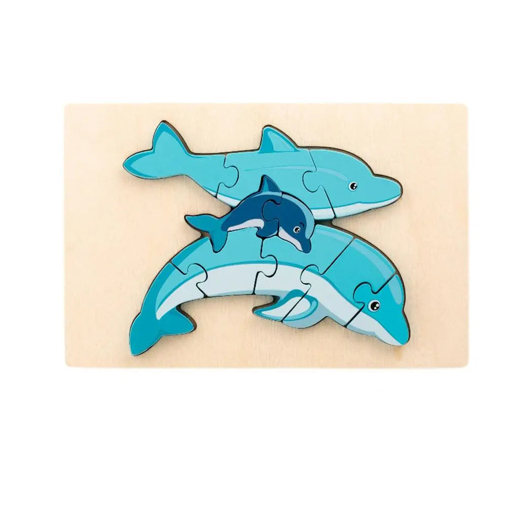 WildPuzzle | Animal play fun - Wooden Montessori puzzle with animals