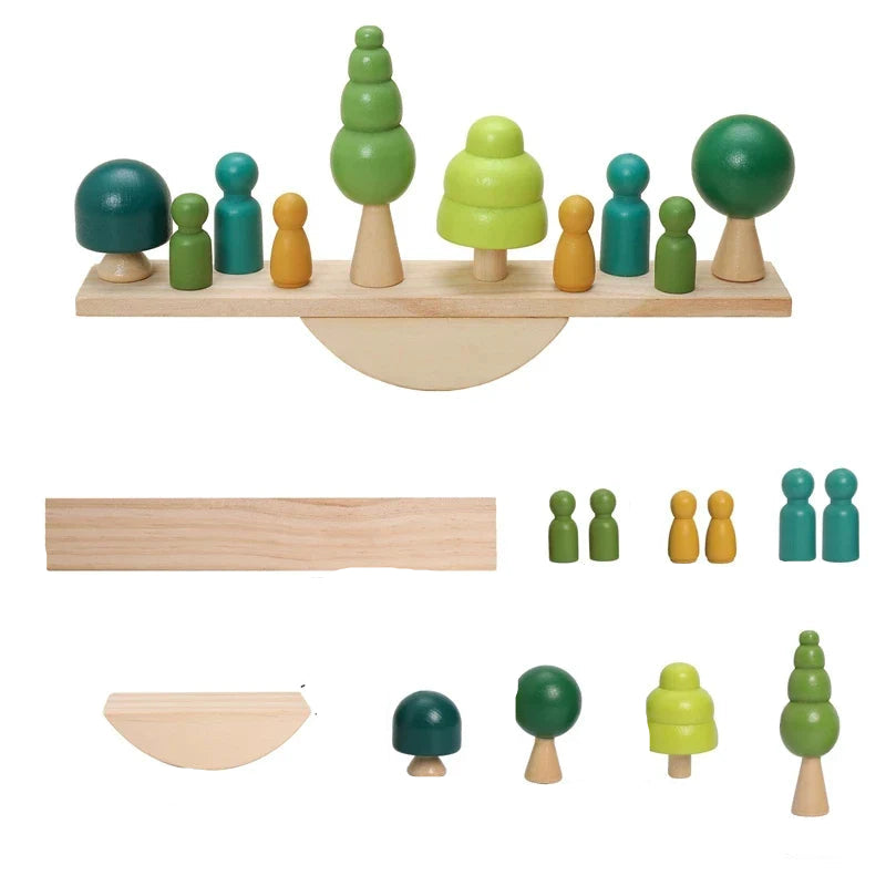 ForestBalance | Apila, ensarta y juega - Juego de equilibrio de madera con animales del bosque