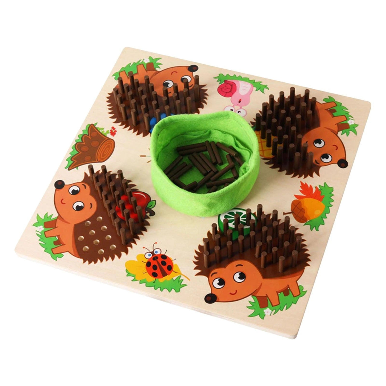 Ecotoys TelEgeltje | Leren tellen wordt een spel! - Houten telspel voor peuters