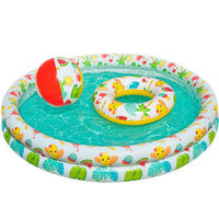 Thumbnail for FunSplash | Zomerplezier voor het hele gezin - Opblaasbaar speelbad met strandbal en zwemband