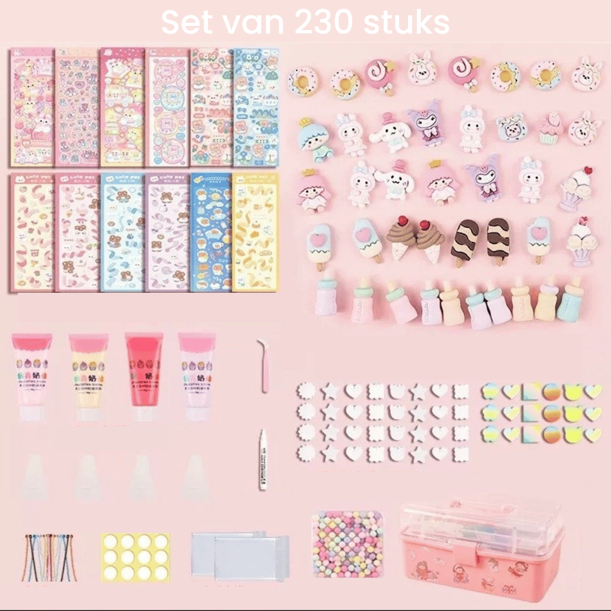 GukaCraft | Desarrolla Creatividad - Set de Pegatinas y Pegamento DIY para Niñas