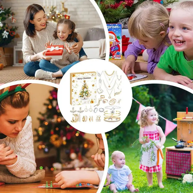 Sieradenset voor meisjes | Feestelijke kettingen en ringen 4