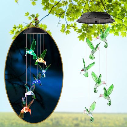 LumiFladder | Magische Atmosphäre für deinen Garten - Solar LED Windspiel