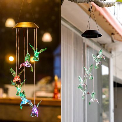 LumiFladder | Magische Atmosphäre für deinen Garten - Solar LED Windspiel