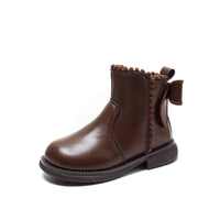 Thumbnail for Stijlvolle Zwarte Leren Enkellaars voor Kinderen met Anti-Slip Zool – Maat 23-36 3
