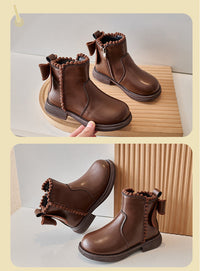 Thumbnail for Stijlvolle Zwarte Leren Enkellaars voor Kinderen met Anti-Slip Zool – Maat 23-36 7