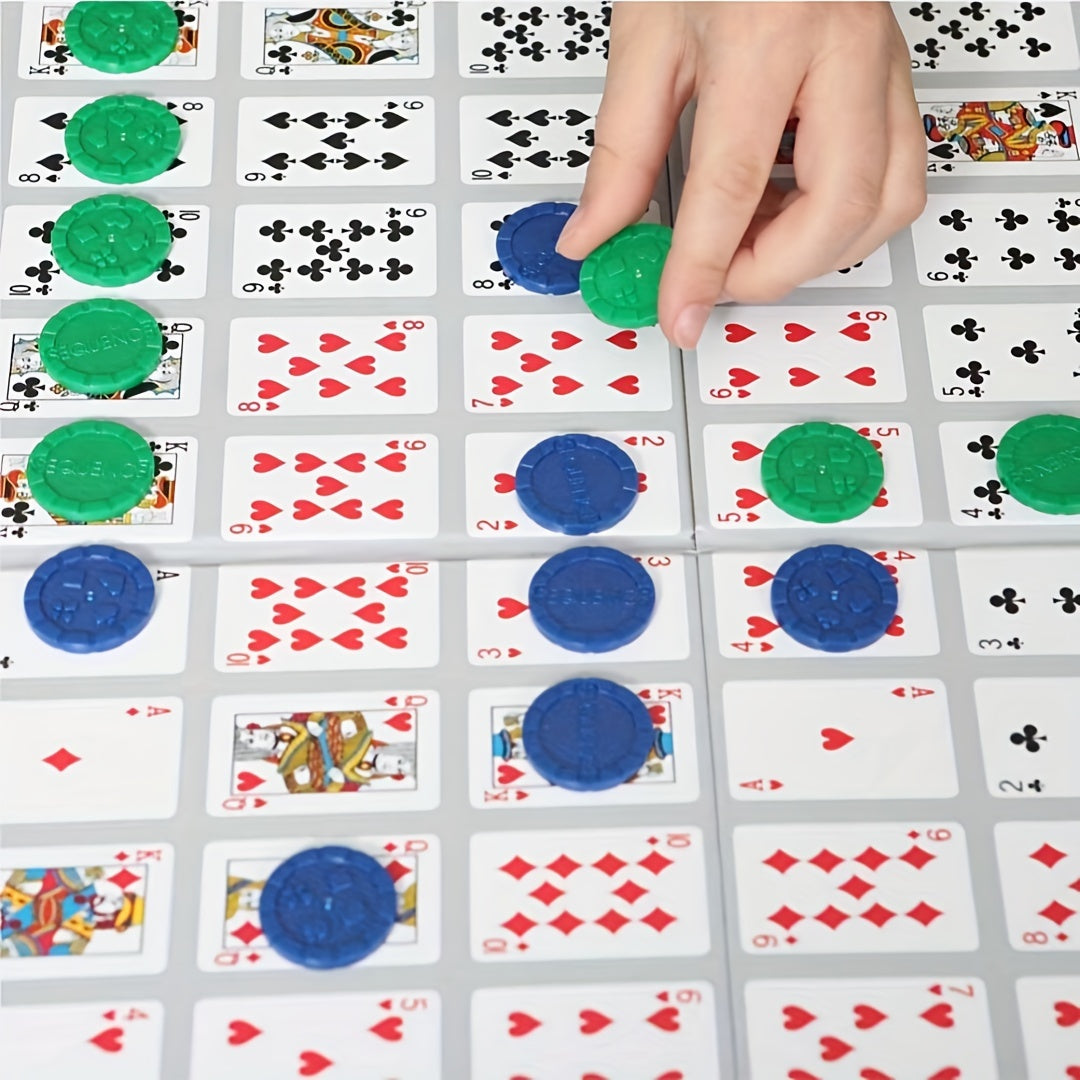 Strategisch Bordspel Sequence voor 2-12 Spelers, Geschikt voor Volwassenen en Kinderen, Bilingual Instructies 2