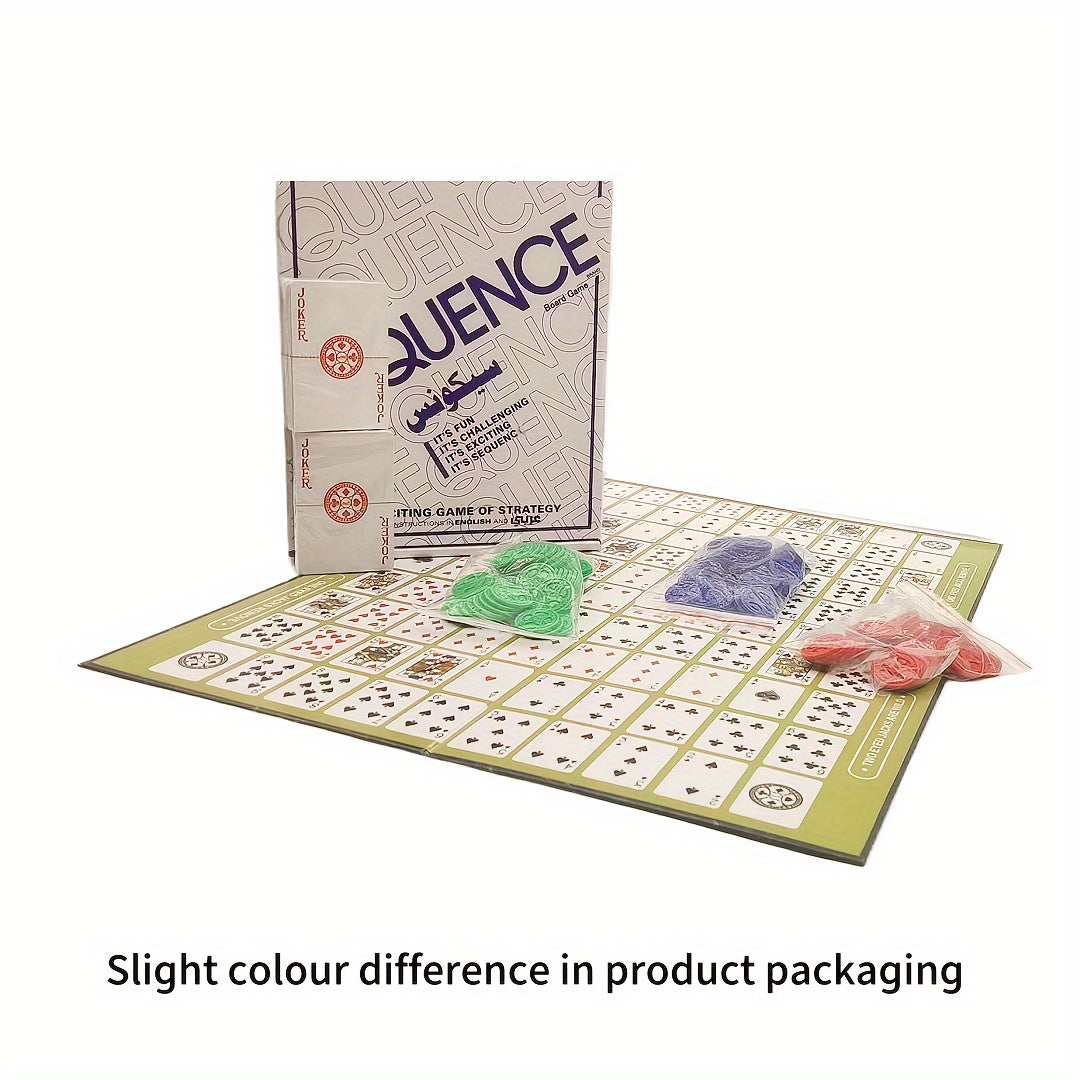 Strategisch Bordspel Sequence voor 2-12 Spelers, Geschikt voor Volwassenen en Kinderen, Bilingual Instructies 5