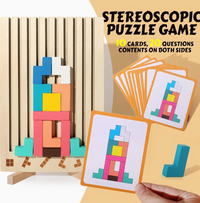 Thumbnail for TetriLogic Houten Puzzel | 42 Stukken, Kinderen 3+ – Stimuleer Creativiteit en Probleemoplossend Denken 2