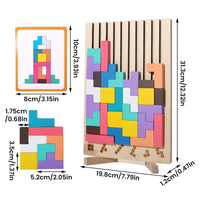 Thumbnail for TetriLogic Houten Puzzel | 42 Stukken, Kinderen 3+ – Stimuleer Creativiteit en Probleemoplossend Denken 7