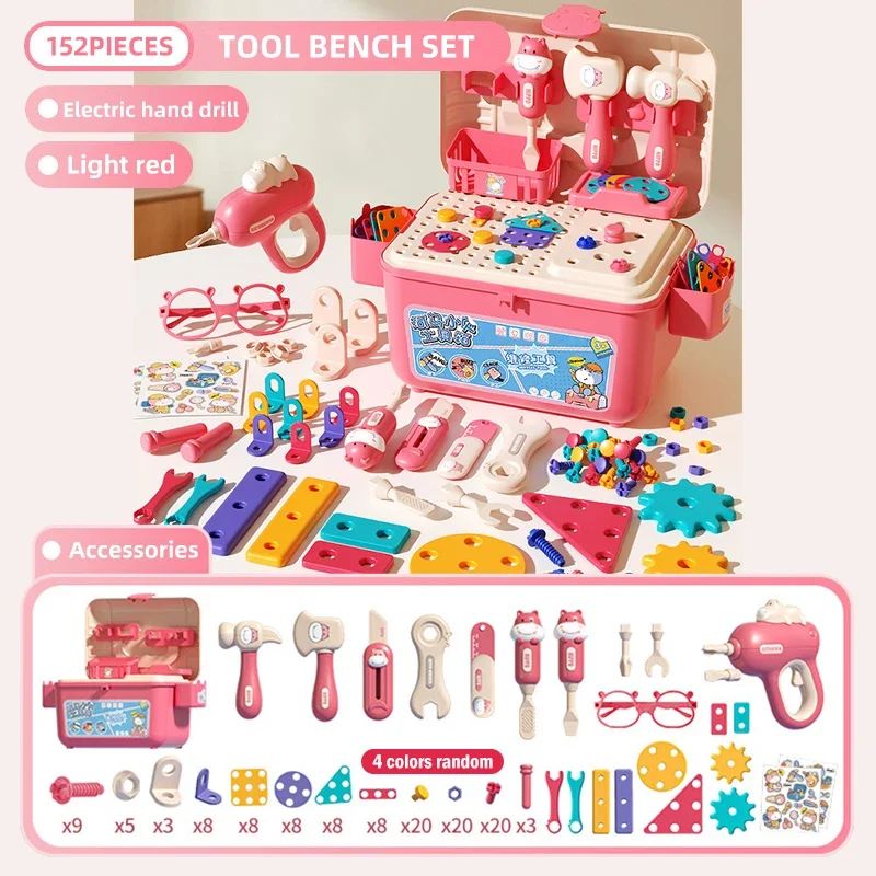 Tool Master Gereedschapskist | 3-in-1 Speelset voor Kinderen 3+ – Creativiteit en vaardigheden ontwikkelen 10