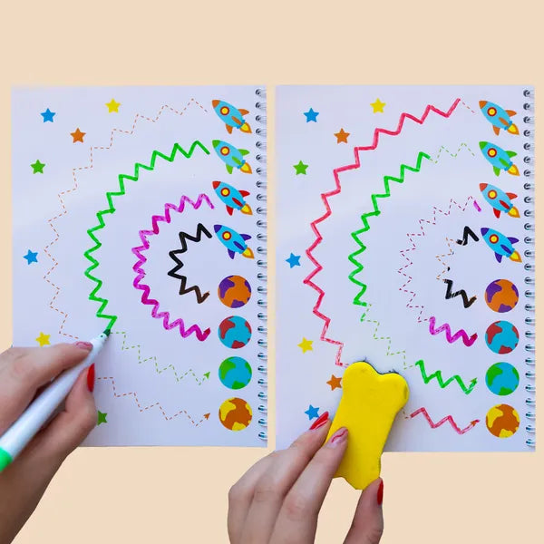 SpaceTrace | Découvrez l'univers - Livre de coloriage et de dessin avec des aventures spatiales