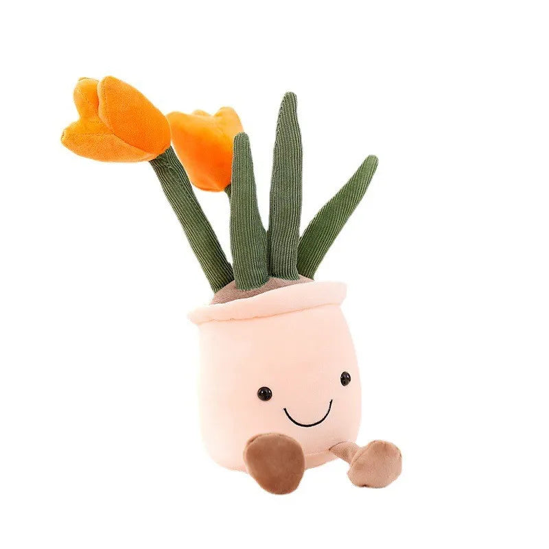 BloomBuddy | Divertimento allegro da coccolare - Morbido tulipano di peluche in colori vivaci