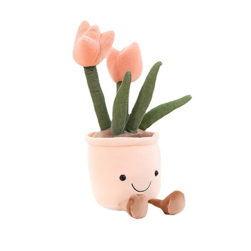 BloomBuddy | Divertimento allegro da coccolare - Morbido tulipano di peluche in colori vivaci